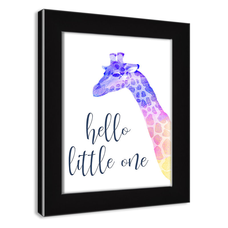 Hello Little One, art encadré, H 36,5 po x l 26,5 po x P 0,63 po, Cadre noir
