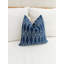 Housse de coussin carrée indigo Nira