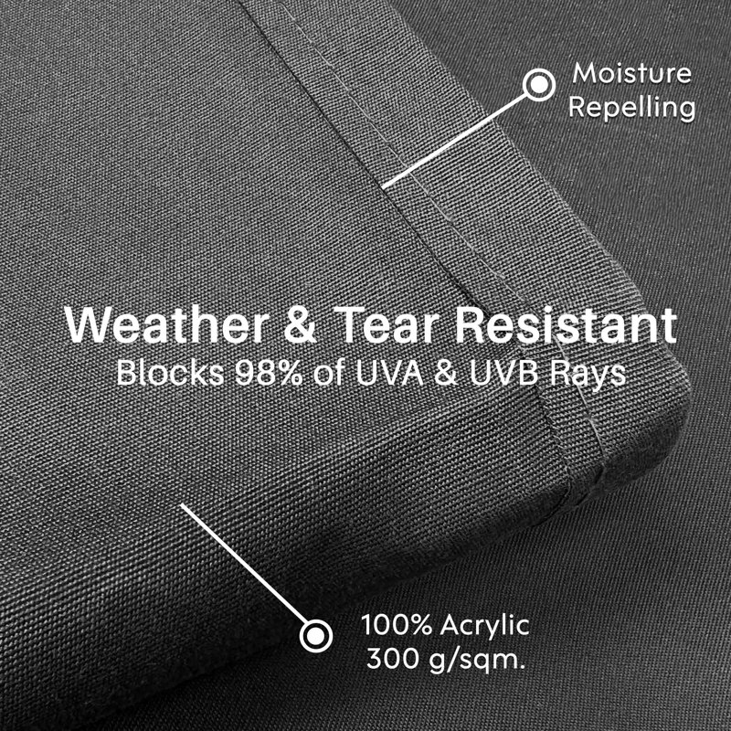 Italian Series Full Cassette Motorized Patio Awning With App + Remote, 14' W x 10' D, Gray