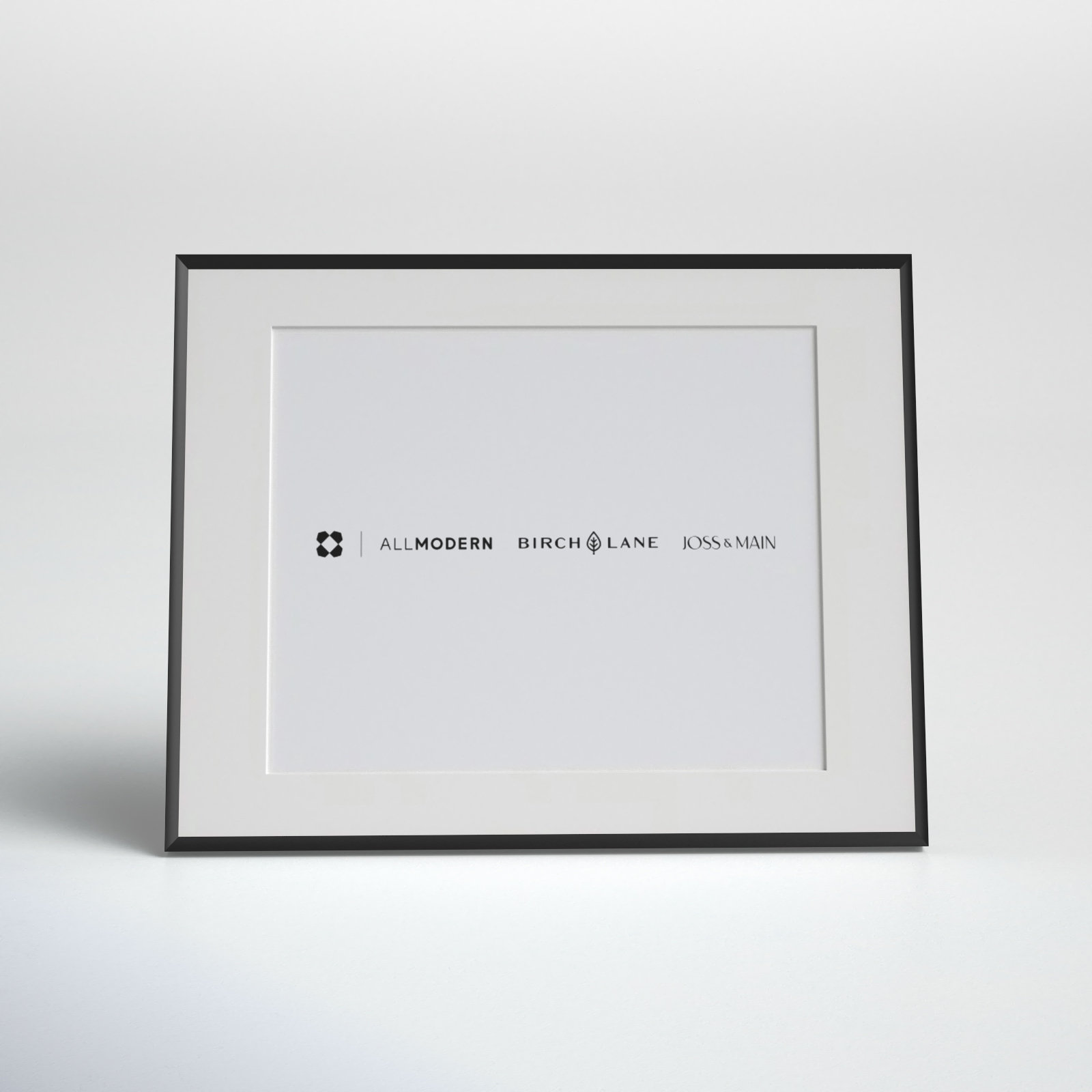 Feronia Metal Picture Frame with Mat, Black, 10" x 8"