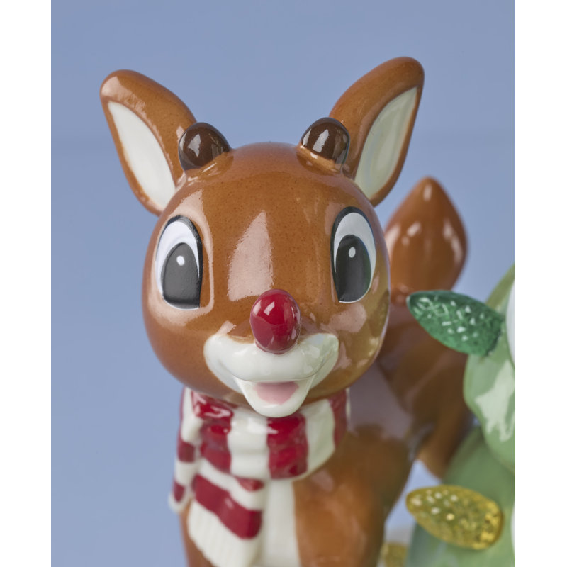 Figurine lumineuse Lenox Rudolph le renne au nez rouge