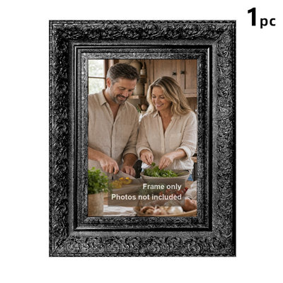 Cadre photo décoratif doré antique 3 pièces 5 po x 7 po avec cadre PS