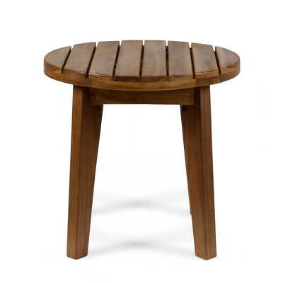 Outdoor 16" Acacia Wood Side Table