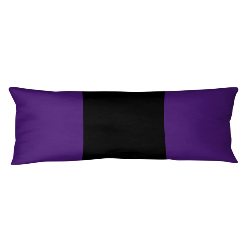 Oreiller de corps en polyester / polyester Arizona Football Stripes, Mauve / milieu noir, Mississippi Rebellion