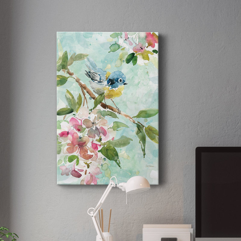 Asbury Garden Song I - peinture sur toile tendue, H 18 po x l 12 po x P 1 po
