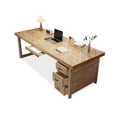 Brown Rectangular Solid Wood desks