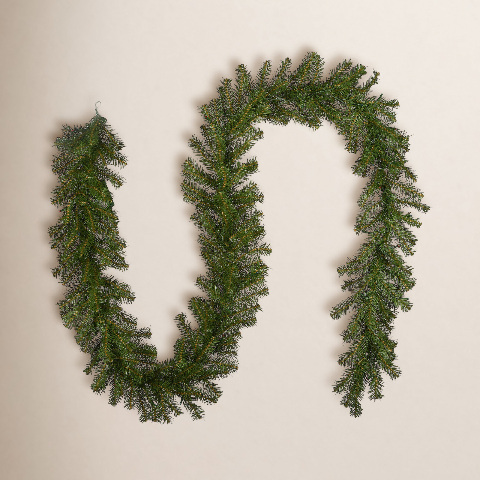 The Holiday Aisle® Norwood Fir Garland with Multicolor LED Lights, 10'
