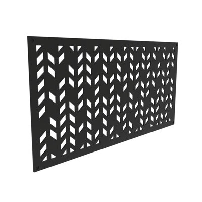 2 ft. x 4 ft. Aztek Black Decorative Screen Panel by Freestyle