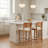 Woven Faux Suede Counter Height Stool with Solid Wood Legs（set of 2）-593538939