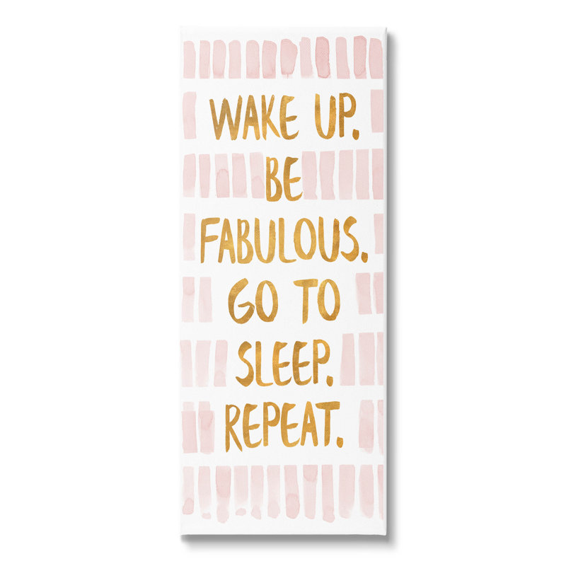 «Be Fabulous Glam», impression sur toile tendue, H 24 po x l 10 po x P 1,5 po