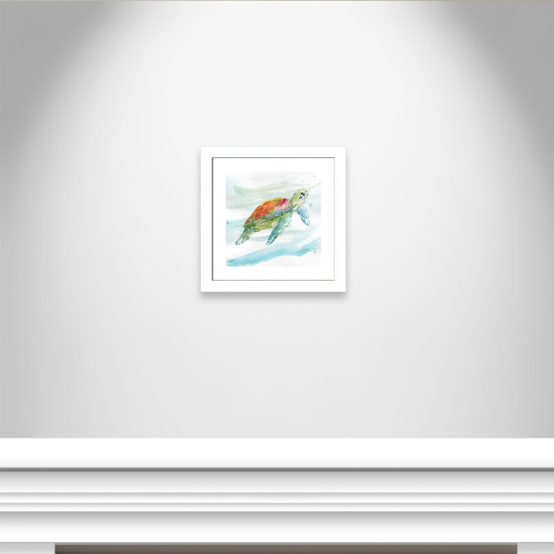Ayluardo «Turtle Tropics I», reproduction de peinture à l'aquarelle encadrée