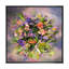 Abstrait fleurs mauves et vertes - art mural traditionnel sur toile-634409324-634409302