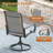 6-Person Round Patio Dining Set With Swivel Textilene Chairs-661322929