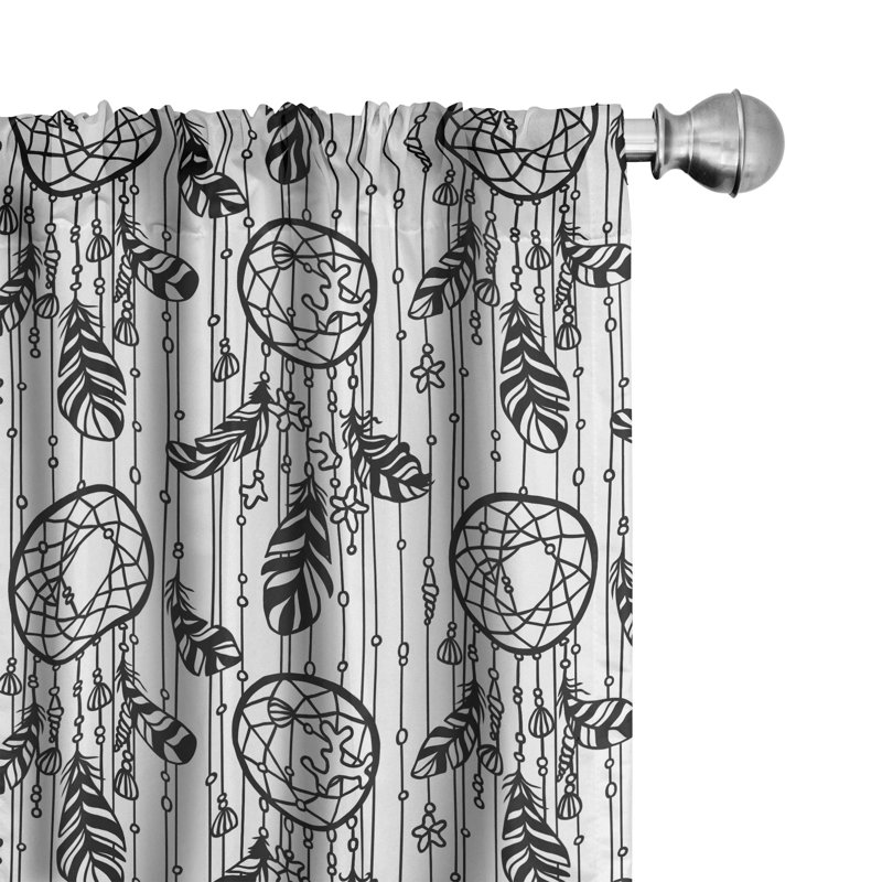 Semi-Sheer Rod Pocket Curtain Panels, 28" x 84"