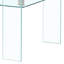 Table de centre moderne en verre transparent pour le salon - 2 pièces de rangement en verre, design