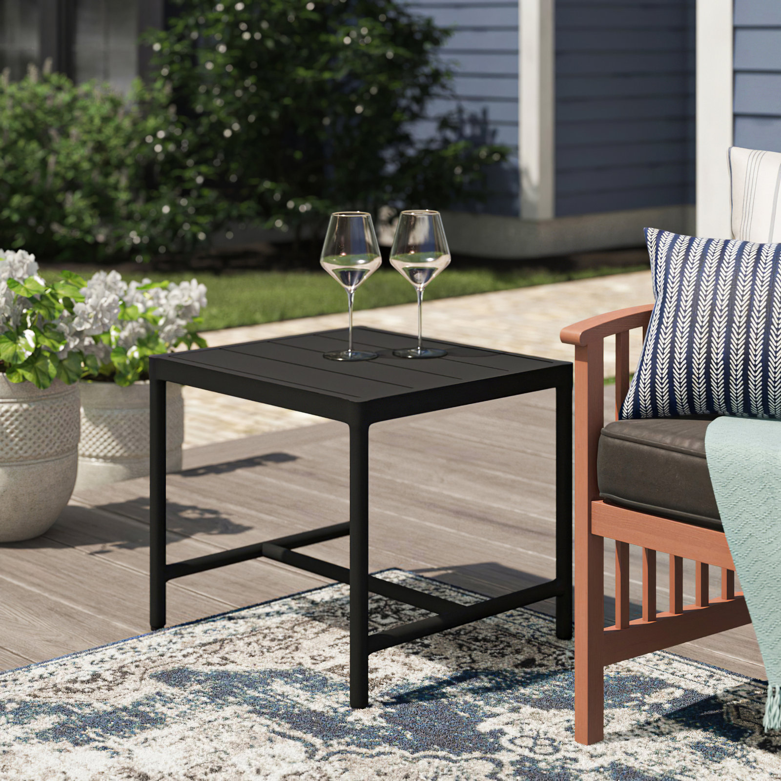 Esme 18.7'' Aluminum Outdoor Side Table