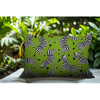 Oreiller rectangulaire réversible intérieur / extérieur Kiji Zebra