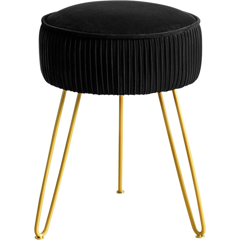 Metal Accent Stool, Black