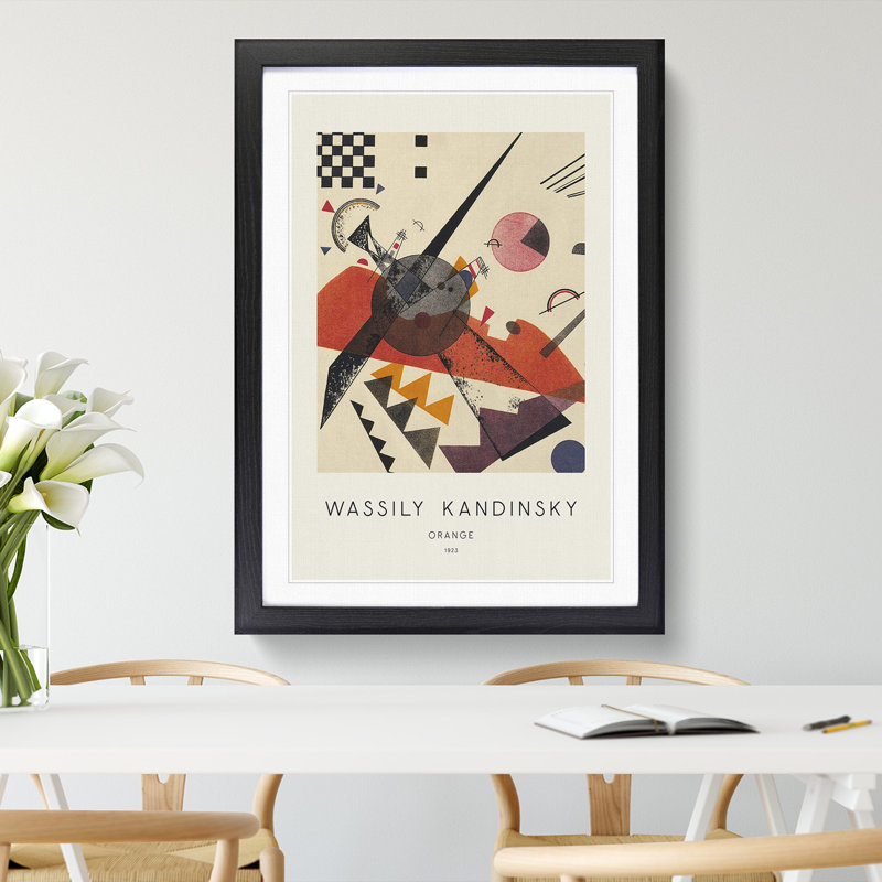 Composition Vol.3 by Wassily Kandinsky - Picture Frame Art Prints, 65cm H x 48cm W x 2cm D, Black