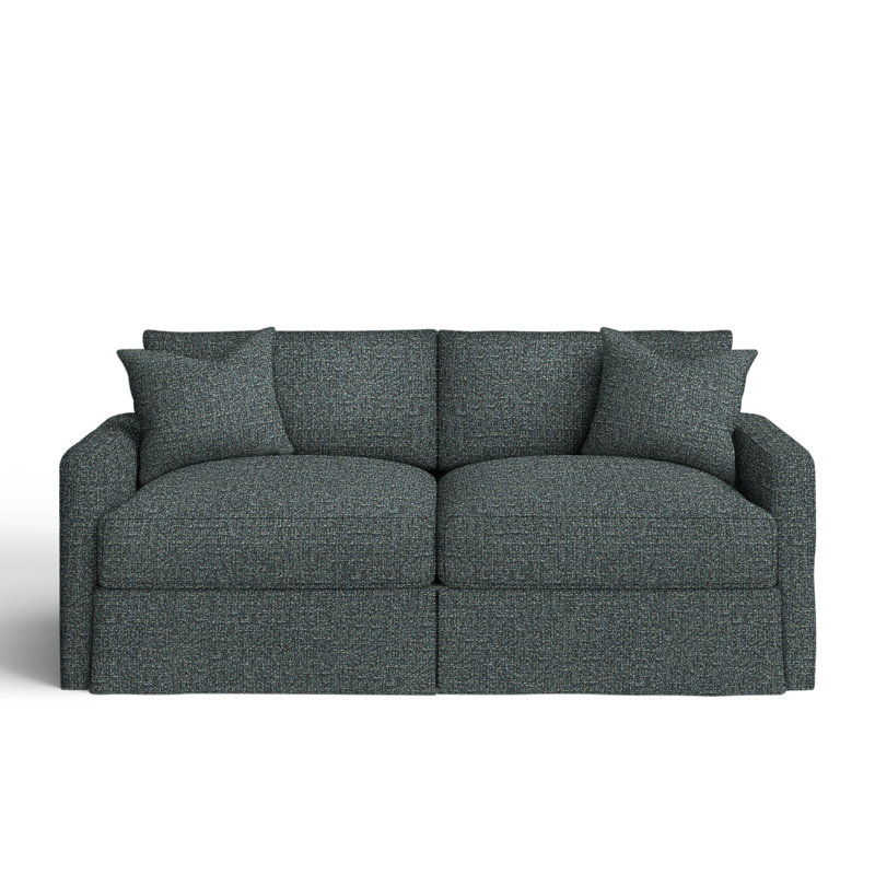 Hartig 84'' Slipcovered Sofa, Vault Aegean