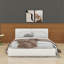 Grand lit plateforme tapissier avec tissu en velours-515478575