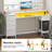 Computer Desk with Monitor Stand & Charging Station, Gaming Desk with LED Lights & Drawers-2116004839-2117043243
