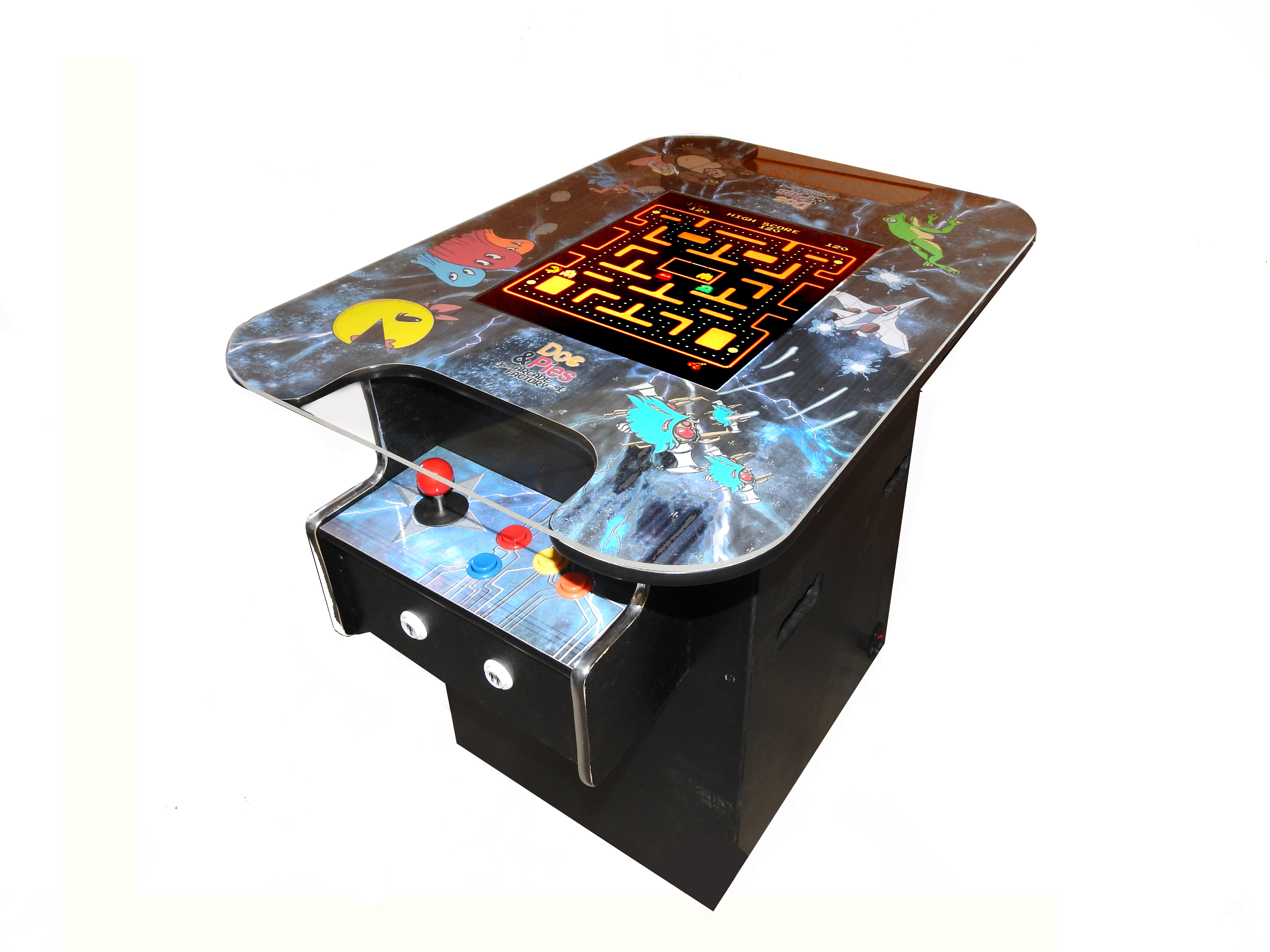 Doc and Pies Arcade Factory 60 Classic Retro Games Cocktail Arcade Machine  - Full Size - 2-Player & Reviews | Wayfair