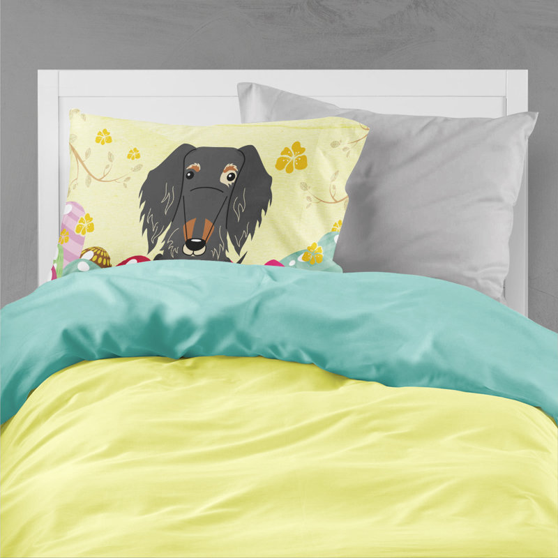 Polyester Jersey Knit, Wire Haired Dachshund Dapple