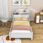 Lit plateforme simple en bois avec éclairage à DEL intégré et rangement-1841611577-1841611576