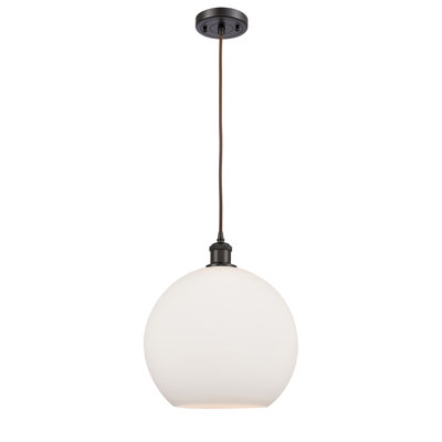 Luminaire suspendu en forme de globe à 1 lumière Hamida