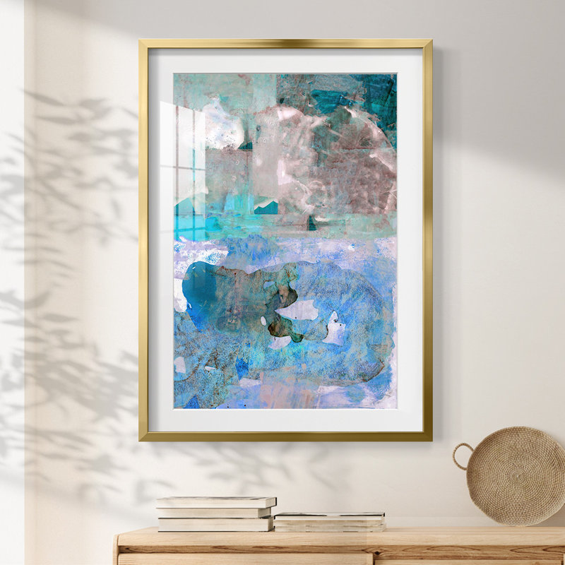 Impasto IV -Framed Print, 25.5" H x 17.5" W, Gold