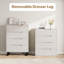Commode verticale autoportante à 4 tiroirs pour chambre à coucher, commode haute 41,5 po avec rangement-1548103476