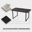Ensembles de table de salle à manger en MDF noir moderne avec structure en métal pour la cuisine