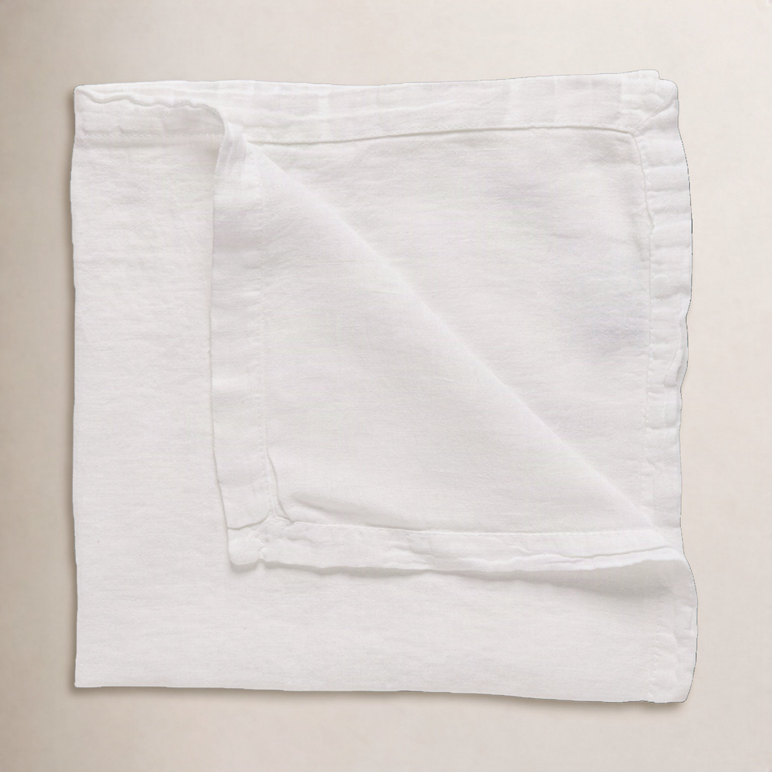 Maria Linen Rectangle Placemat, Chalk White