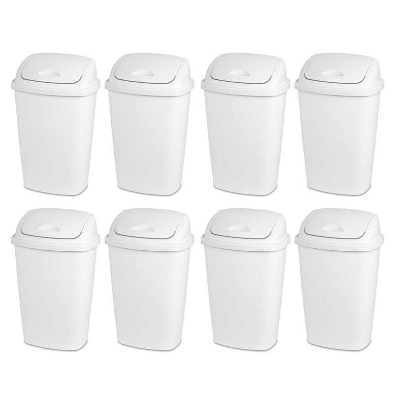 Poubelle Swing 13,2 gallons, Blanc