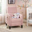 Fauteuils inclinables gain de place avec poche latérale, tissu rose poudré, touche moderne pour la maison