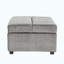 Lit simple escamotable avec repose-pieds pliant avec matelas, lit d'invité convertible, gris foncé-1203851233