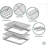 Quarter Sheet Pan With Cooling Rack Set [2 Baking Sheets + 2 Baking Racks], Stainless Steel Cookie Sheets For Baking And Wire Rack, Size 12 X 9.8 X 1 Inch
