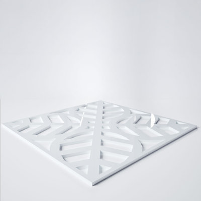 Panneaux muraux décoratifs en acrylique Garland, très petit, l 7 3/8 po x H 7 3/8 po x T 1/8 po, blanc