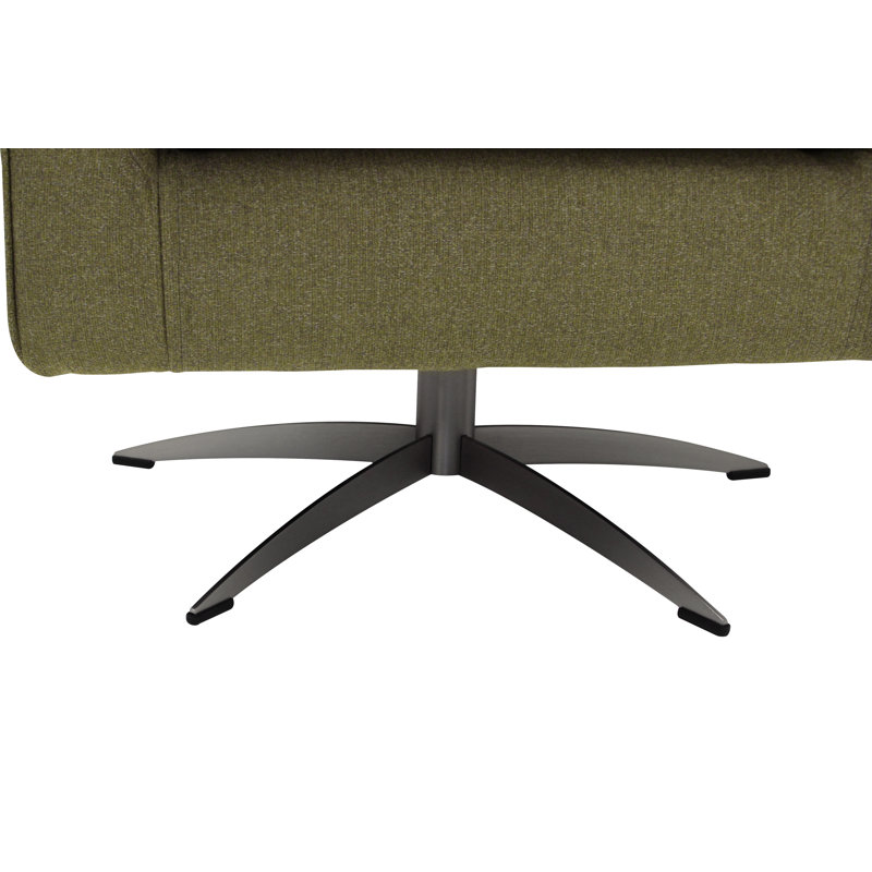 Fauteuil pivotant de 26,25 po Basilina, Mélange de polyester vert terrace