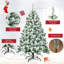 Arbre de Noël 54 po H vert + pin blanc floqué / givré