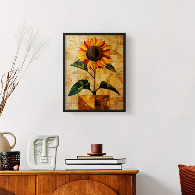 Série FLORAL CDLxxiv - reproduction encadrée de qualité supérieure - prête à être accrochée - aucun clou requis