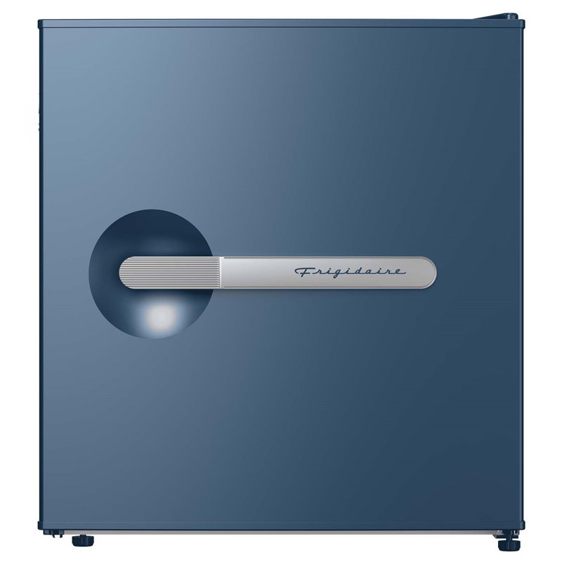 Frigidaire Pi. Réfrigérateur compact rétro avec ouvre-bouteille latéral intégré, Azur
