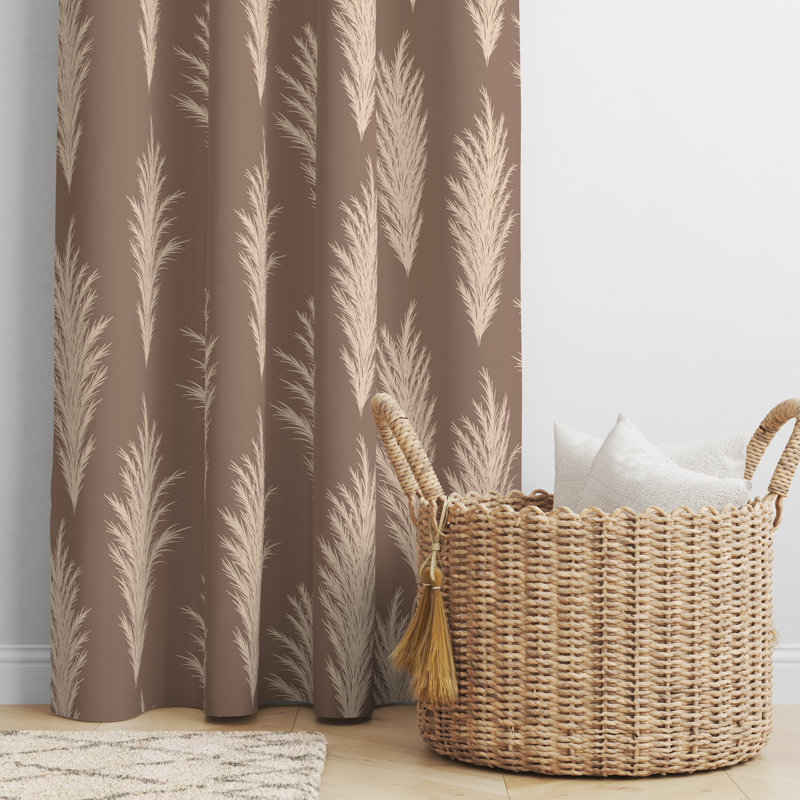Whispering Pampas Curtain Panels, 56" W x 78" L