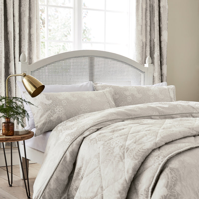 ASHBEE Cotton Blend Floral Duvet Cover Set with Pillowcases Included, Cream, Single Duvet Cover Set + 1 Additional Piece