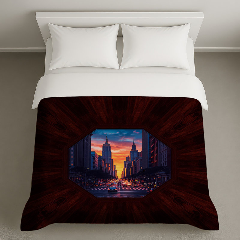 Housses de couette Cityscape Sunset View, Grand lit