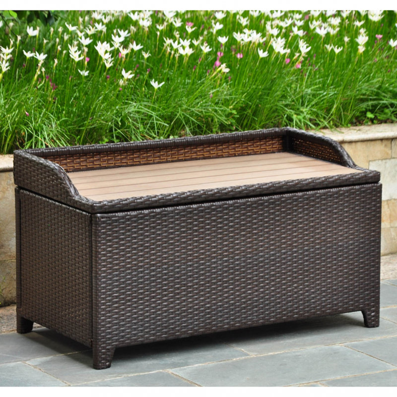 Brade Aluminum Outdoor Bench, Chocolate