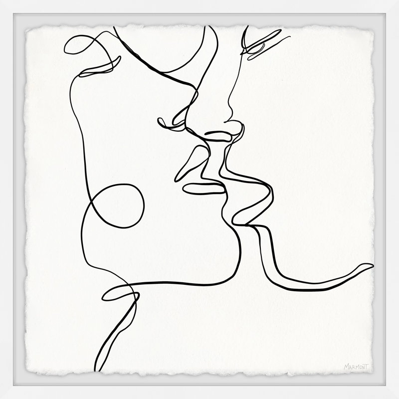 Electric Kiss - Single Picture Frame Print, 81cm H x 81cm W x 3.81cm D
