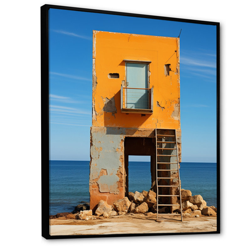 Coastal Minimalisme, photo XV sur toile, H 44 po x l 34 po x P 1,5 po, Cadre flottant noir