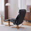 Fauteuil d'appoint pivotant à 360 ° en cuir polyuréthane chauffant avec repose-pieds, confort ergonomique pour le salon et la chambre à coucher-2087442234-2087442232